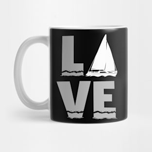 Love Sailing Gift Product Vintage Sailor Sailboat Boating Tee Mug